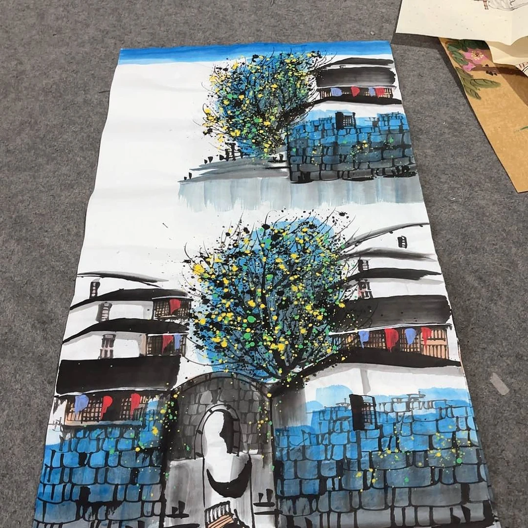 国画国画作品画心一张