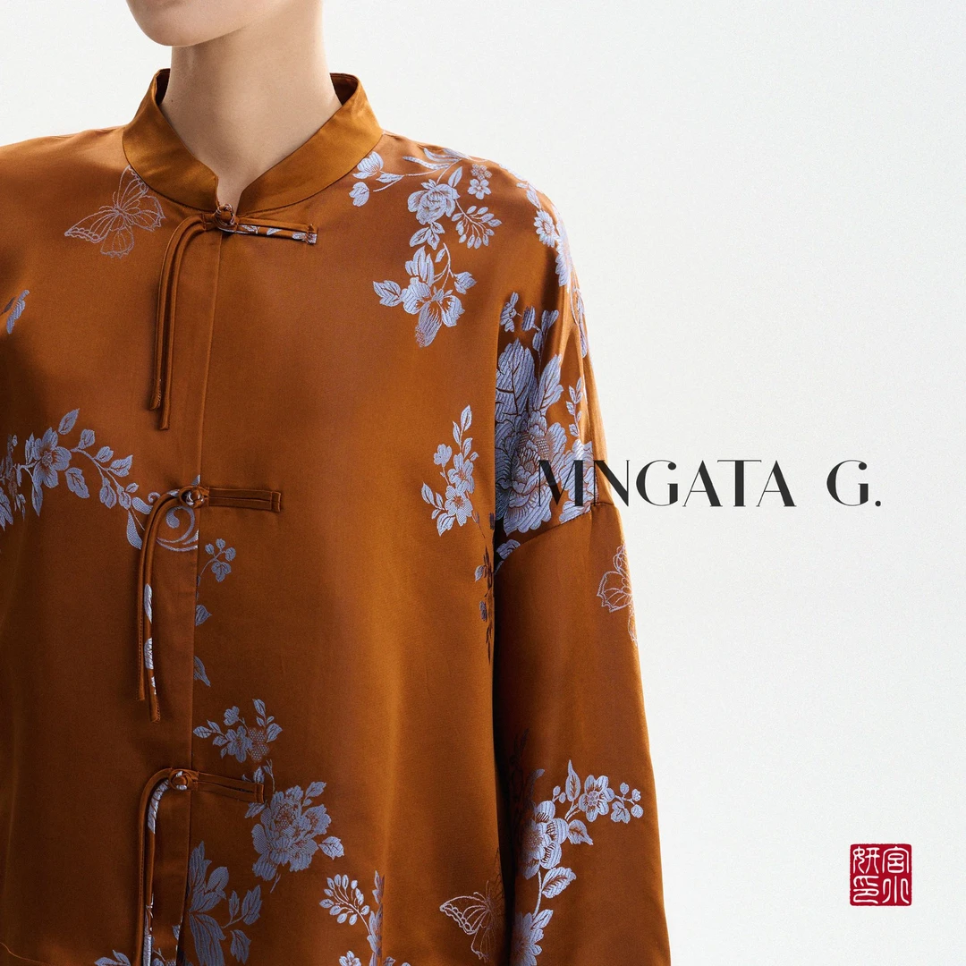 MNGATA G.宫小妍【流金岁月】桑蚕丝早秋新中式中国风外套5060752