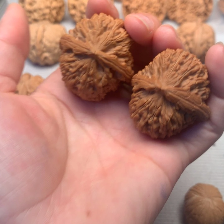 把件文玩核桃三角白37