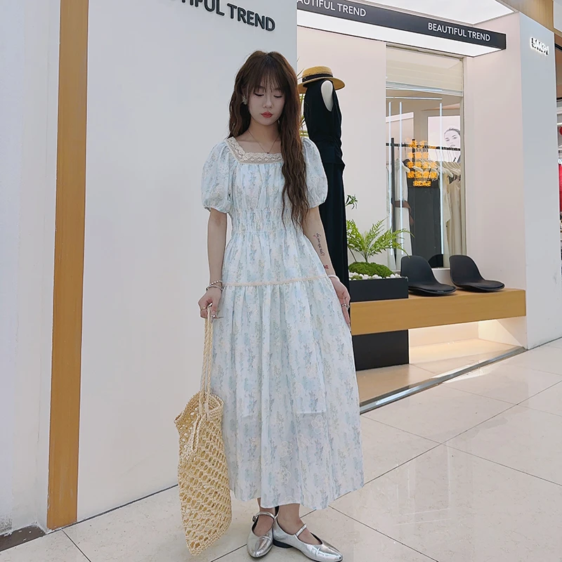 夏季新款时尚宽松大码气质减龄连衣裙-76371