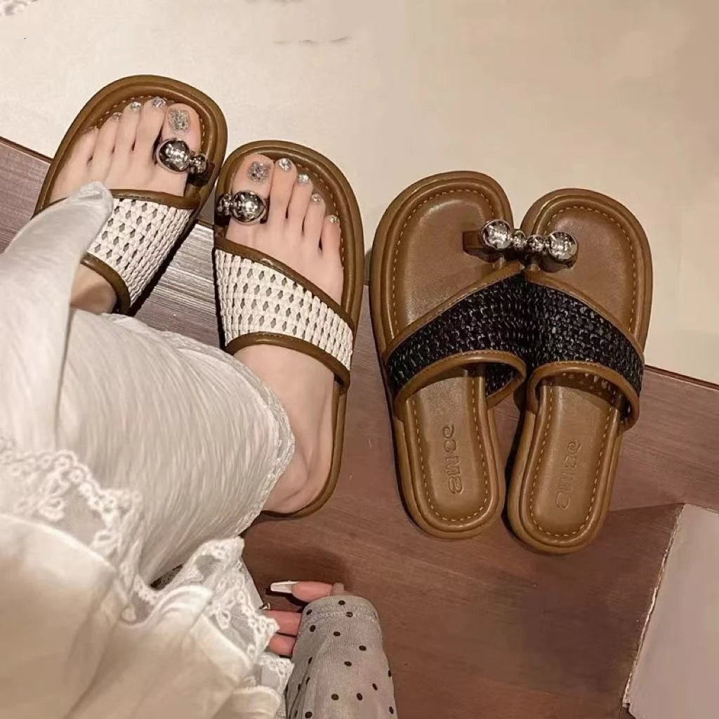 夏休闲款法式拖鞋女新款配裙子仙女风拖鞋2116-8