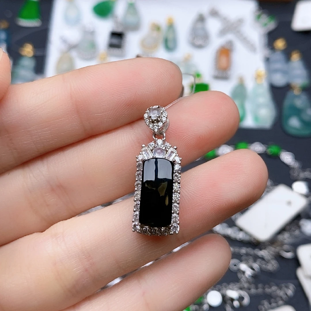 翡翠银S925镶嵌戒指