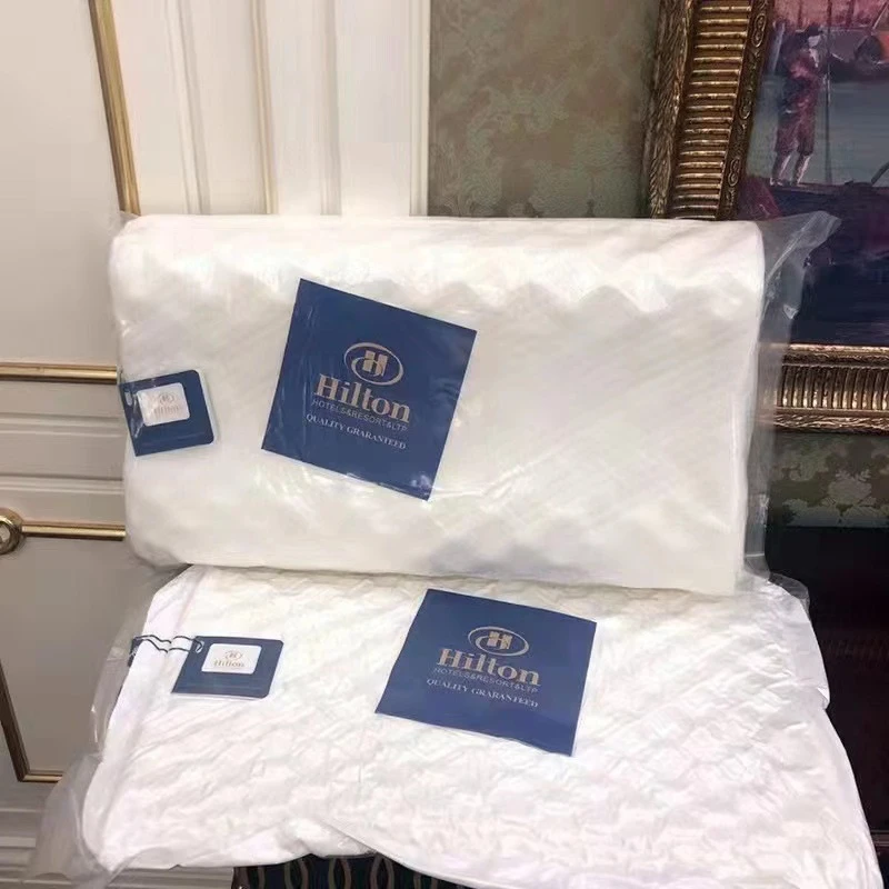 希尔顿乳胶枕头护颈椎枕头枕芯礼品乳胶枕头微商团购代发量大优惠
