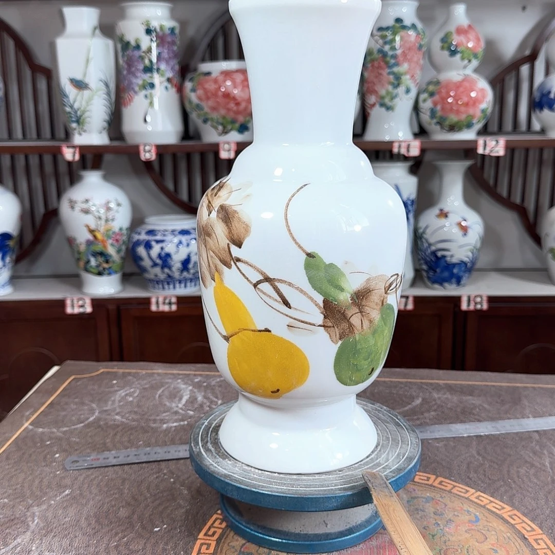 摆件景德镇陶瓷花葫