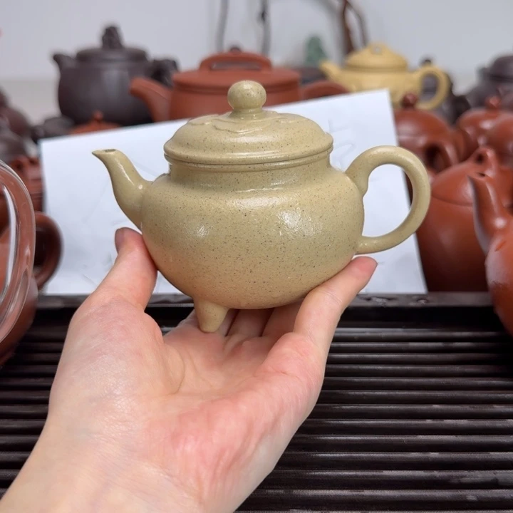 茶壶紫砂大彬如意本绿泥