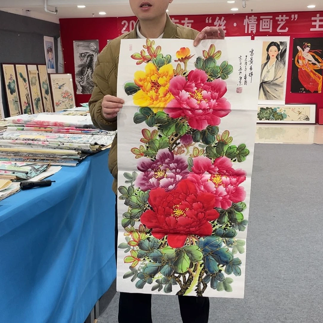 国画今天上午国画作品展示