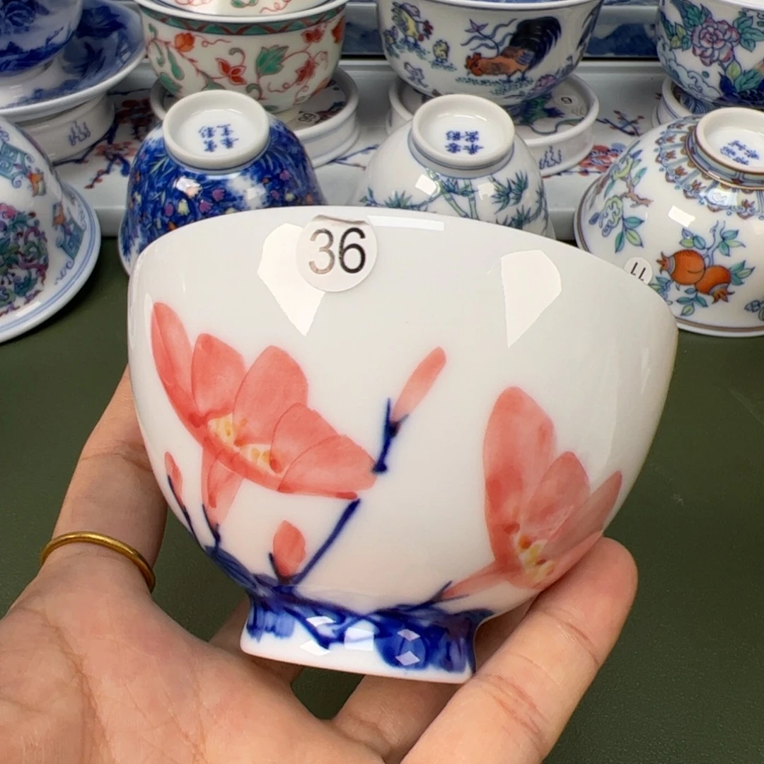 陶瓷景德镇纯手工纯手绘茶具木木36