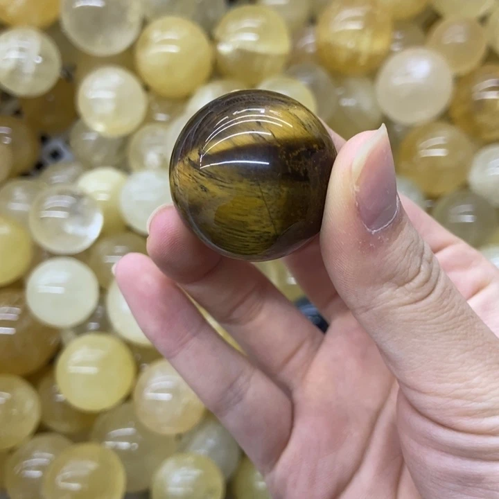 未镶嵌珠宝半成品水晶虎眼球