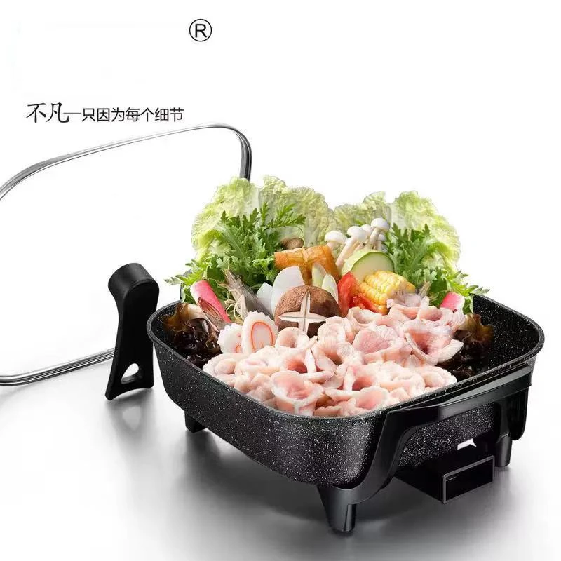 新疆包邮-家用多功能6升大容量鸳鸯电火锅料理锅