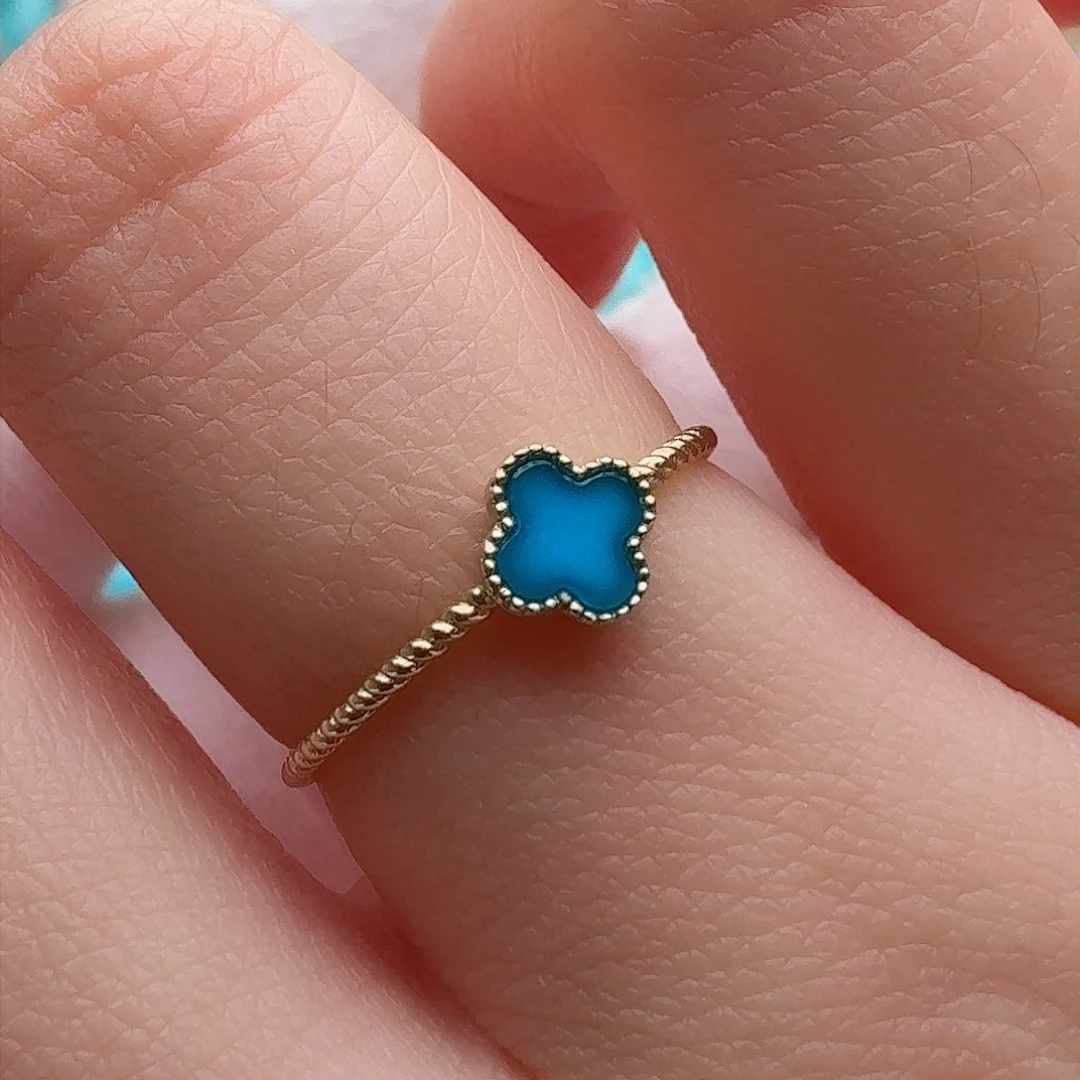 绿松石珠宝奇石18K金镶嵌