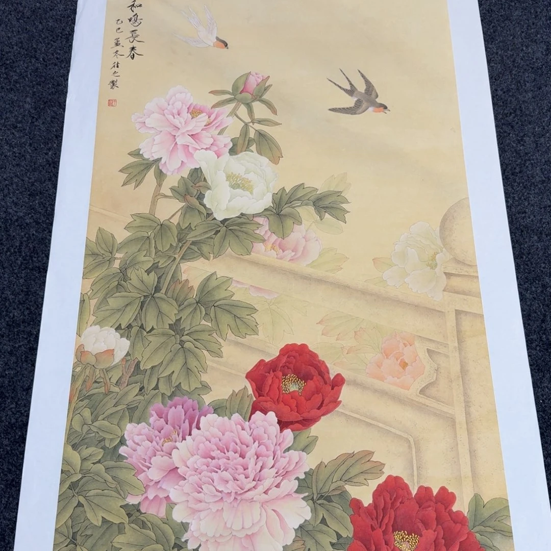 国画纯手绘山水花鸟作品