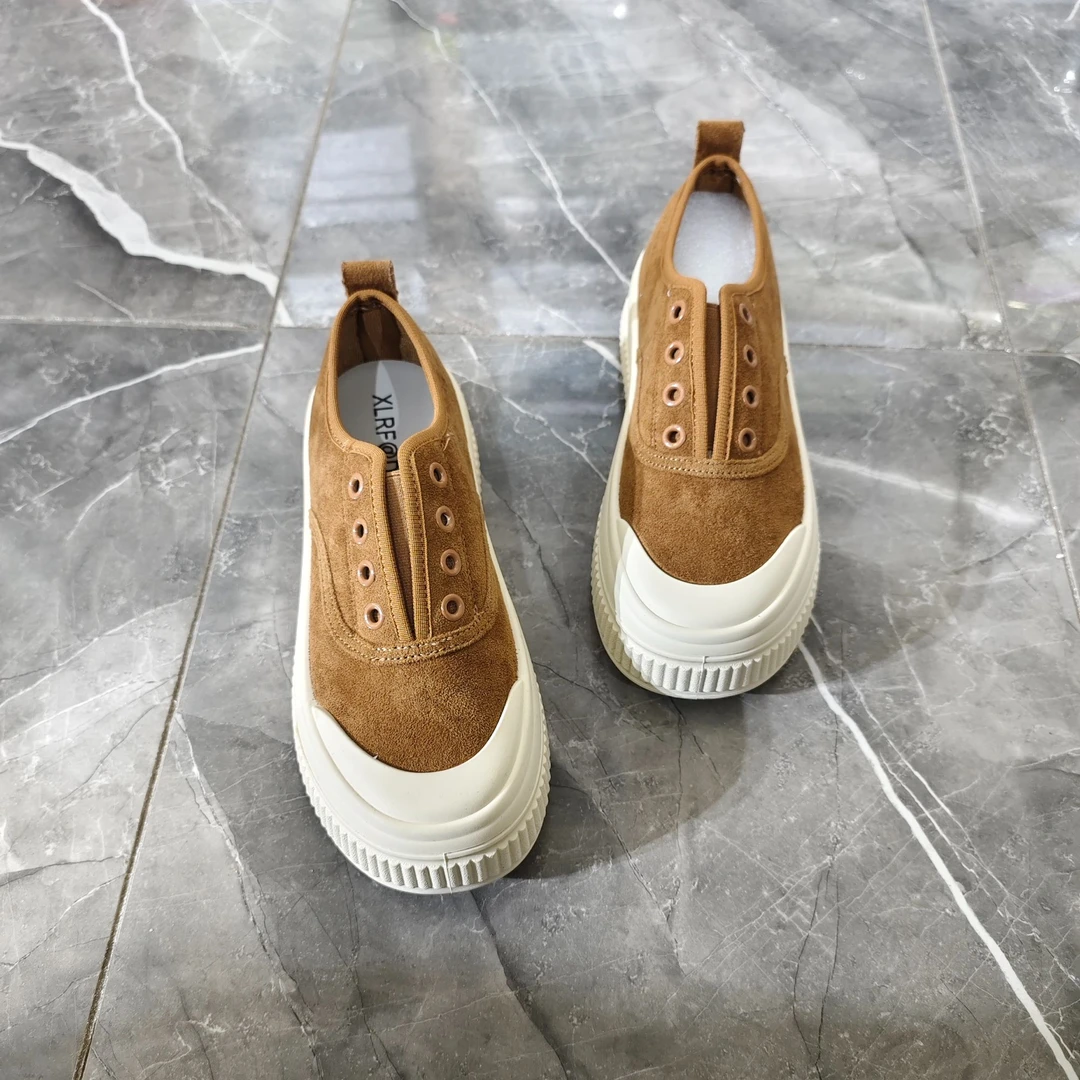 1905 圆头一脚蹬 厚底增高 休闲春季夏季女鞋 时尚洋气百搭饼干鞋