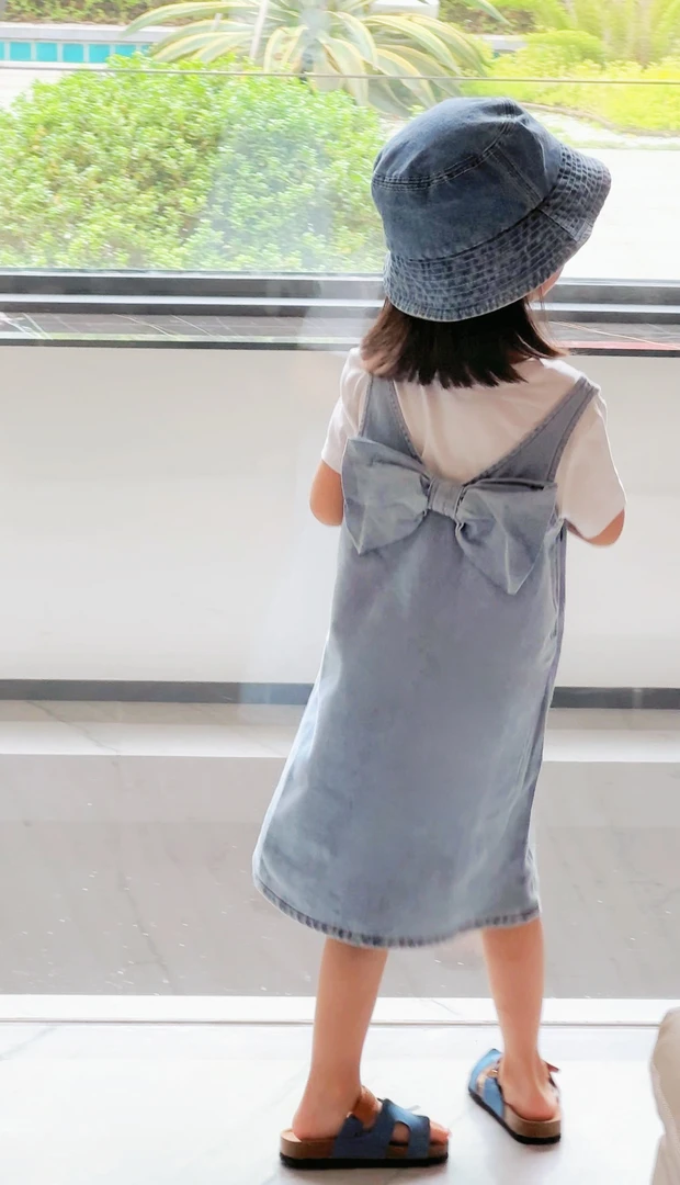 BLUEF.绵绵冰｜天丝蝴蝶结牛仔裙