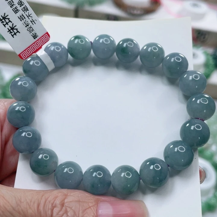 翡翠未镶嵌手链天然翡翠手链10.0mm左右