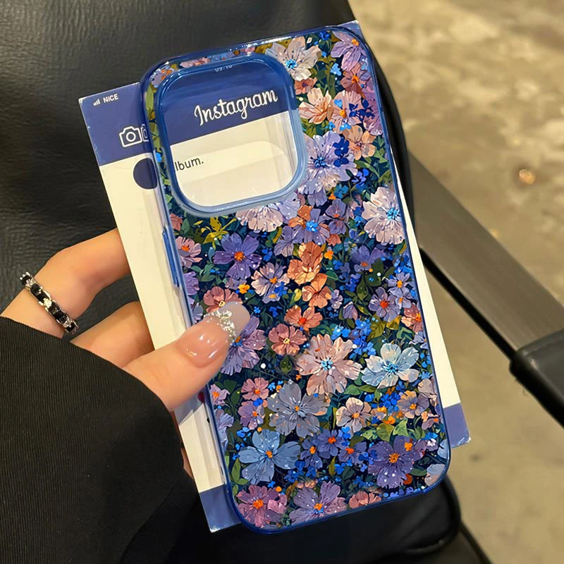 梦幻花海适用iphone16/15p/14promax苹果11手机壳13软胶12卡通8