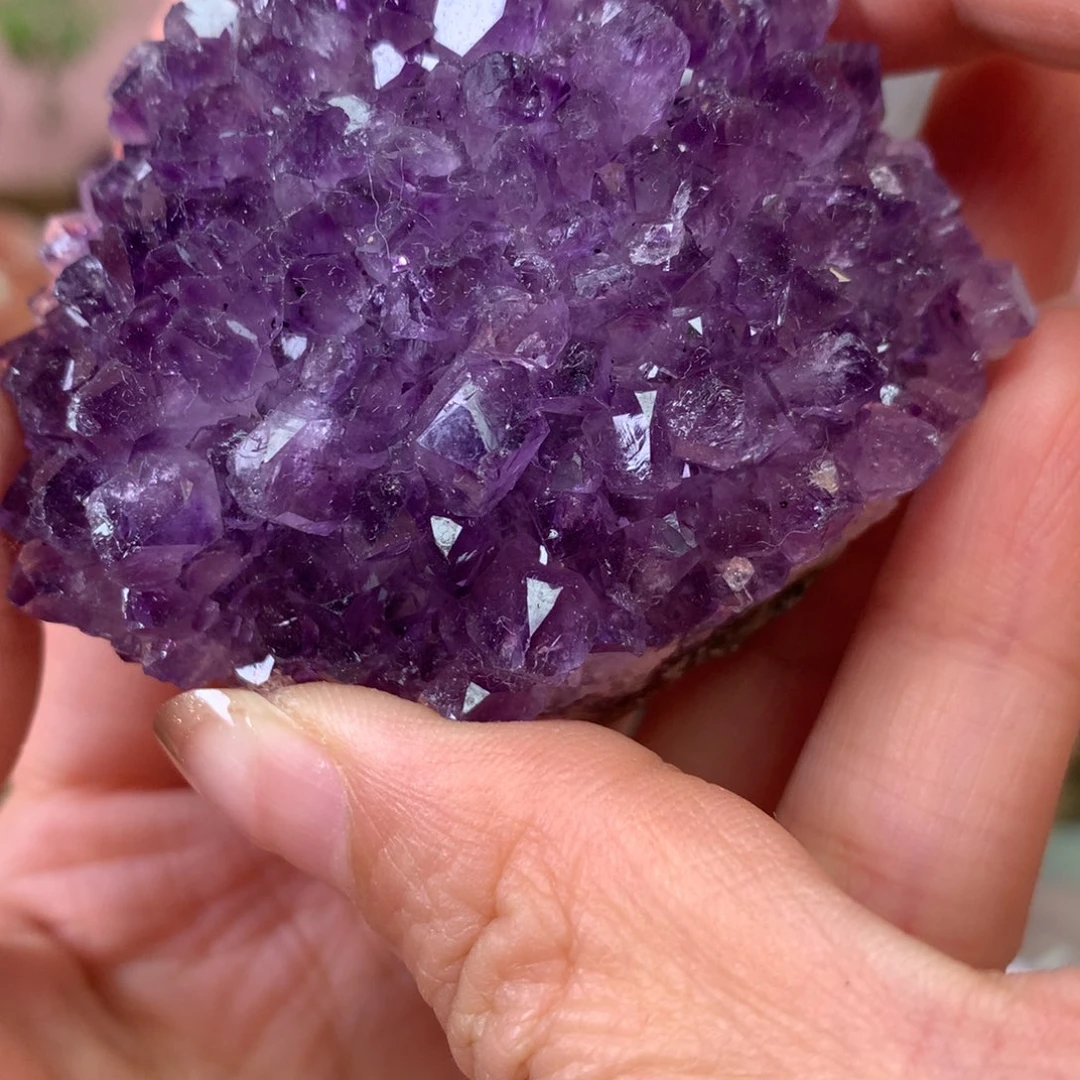 水晶珠宝半成品未镶嵌紫水晶花