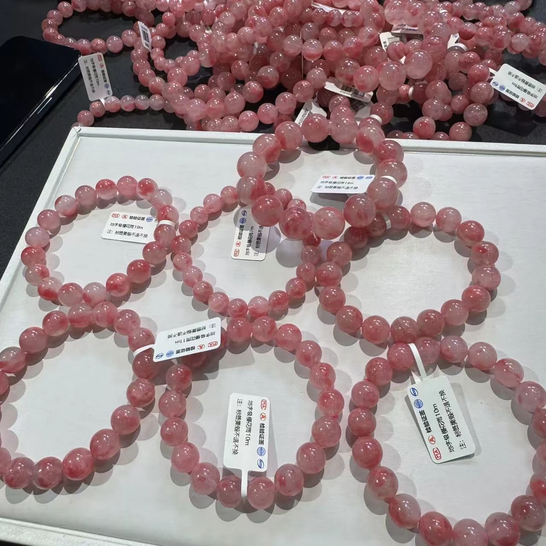 地樱花雨油画樱花矿物共生手串（多样性发一）