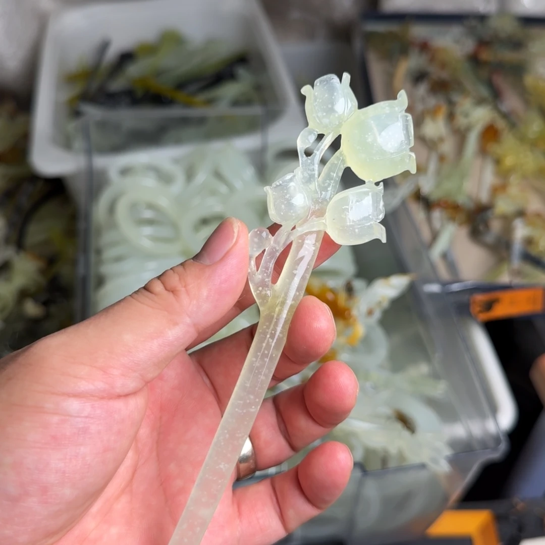 未镶嵌蛇纹石玉发饰
