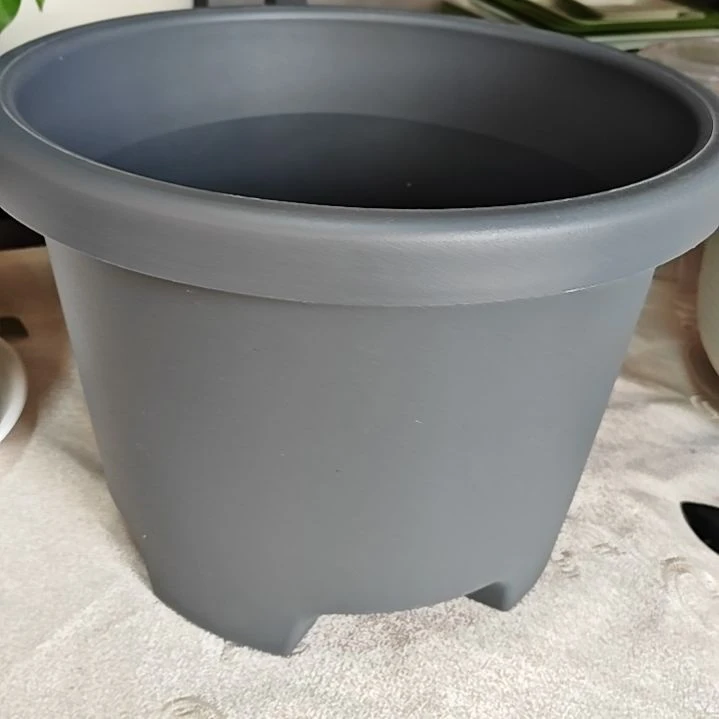 树脂球根四号盆外口径31.5，黑灰色3个无拖