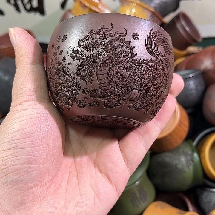 茶杯紫砂全手工紫砂主人杯