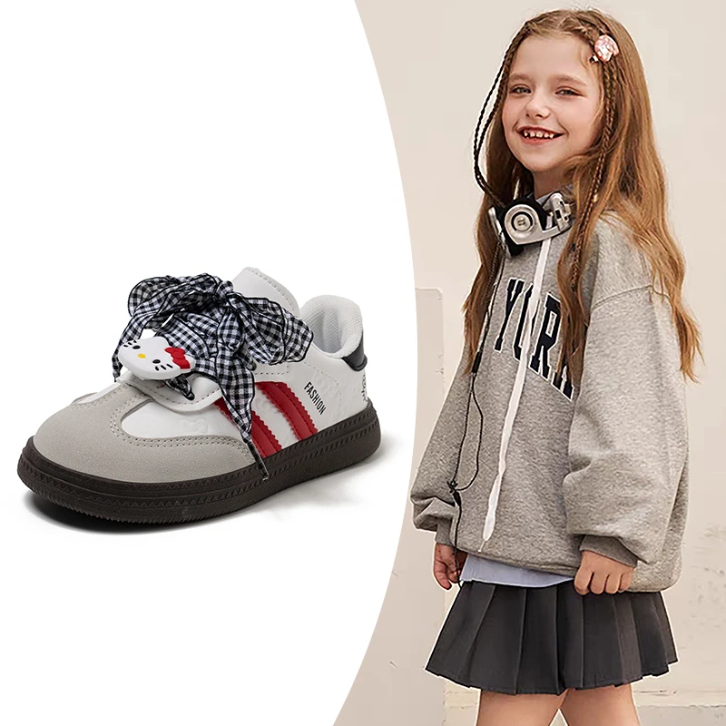 女童德训鞋2025春秋季儿童时尚板鞋舒适运动鞋轻便软底防滑休闲潮