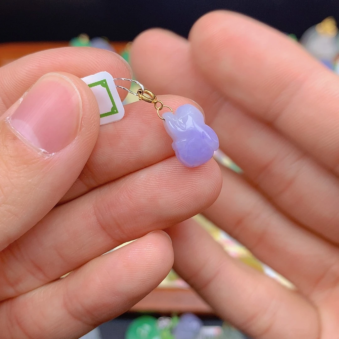 翡翠颈饰18K金镶嵌翡翠