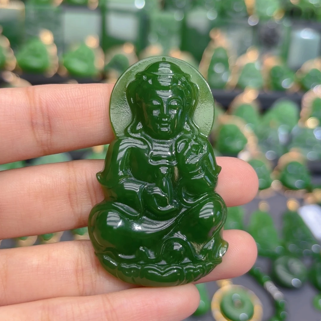颈饰未镶嵌和田玉（碧玉）编绳
