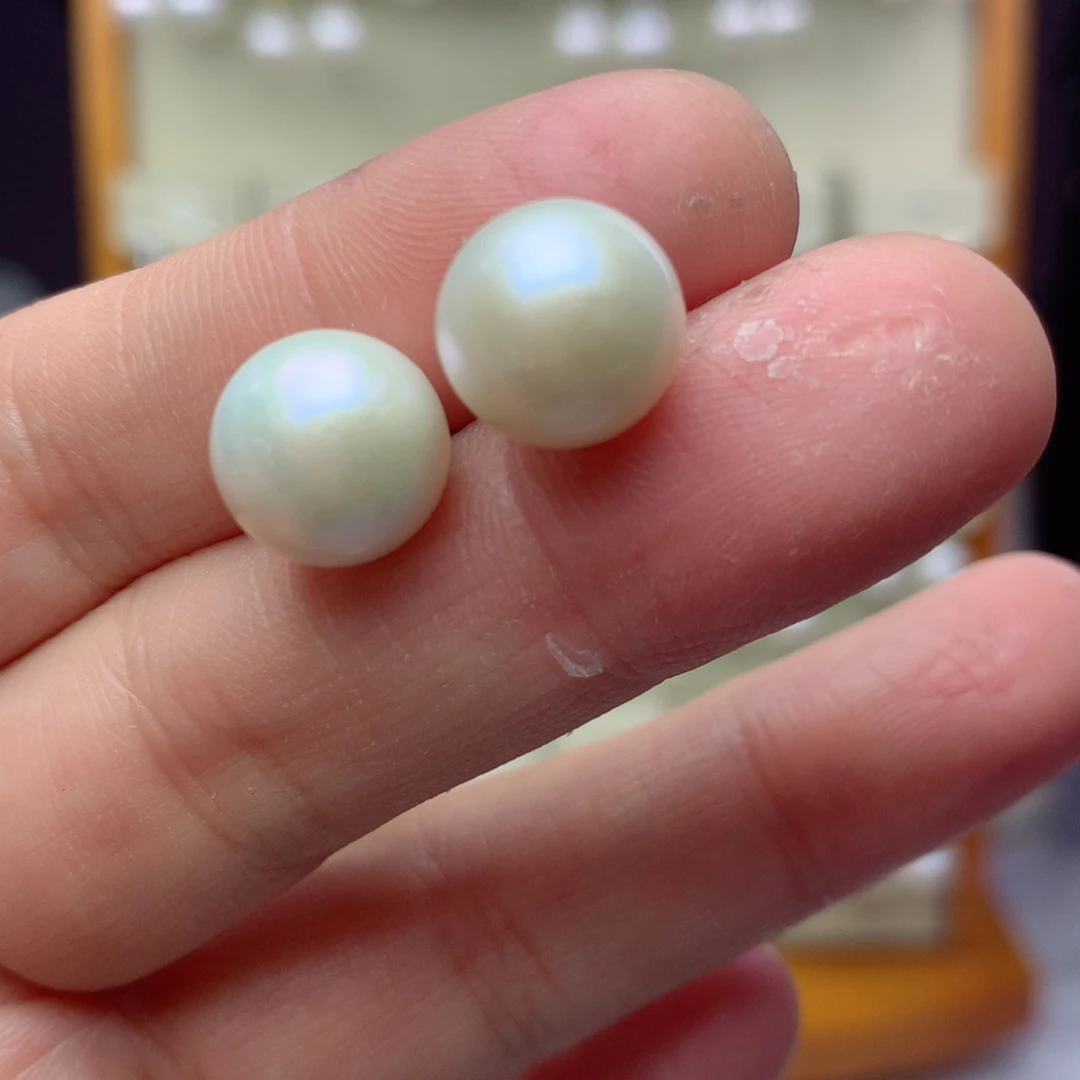 淡水珍珠耳饰银S925镶嵌l*078