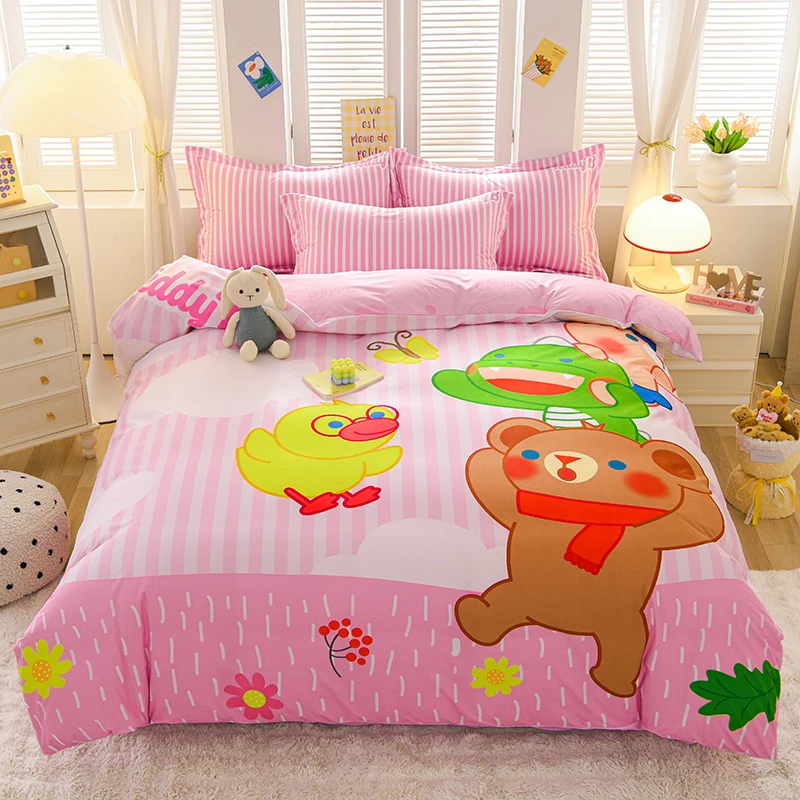 泰迪计划*倍暖绒超柔四件套GO泰迪公主系列