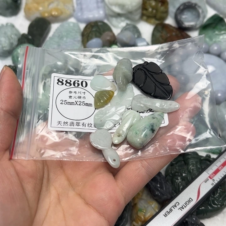 翡翠未镶嵌颈饰8860