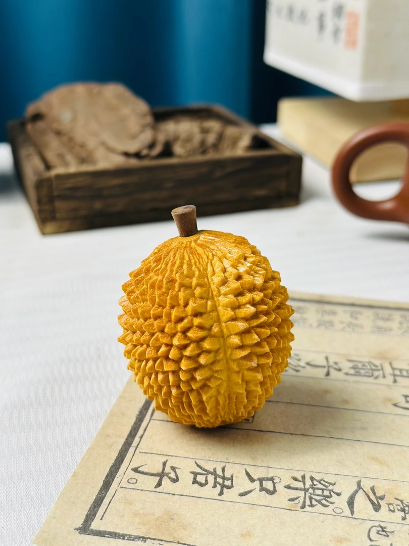 黄金檀 榴莲（单个）  茶宠摆件装饰品