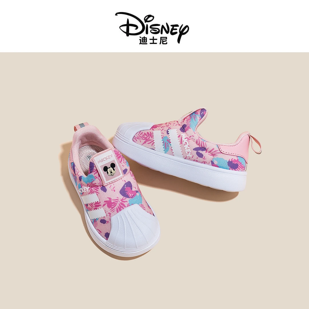 Disney/迪士尼童鞋2025春款小童男童女童软底毛毛虫学步鞋运动鞋