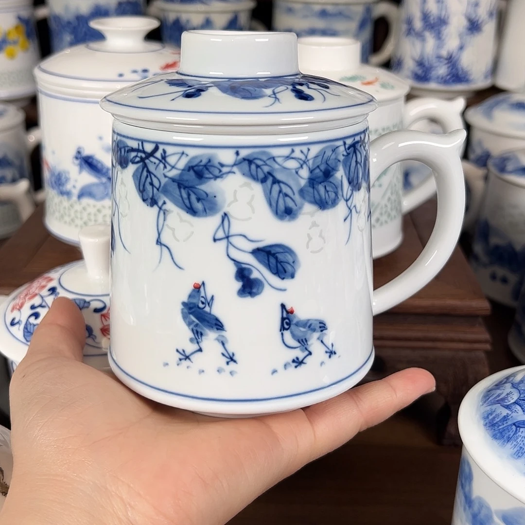 方***糖景德镇高温陶瓷办公杯