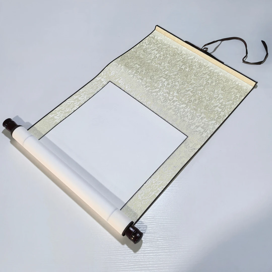 四尺立轴空白卷轴生宣半生熟宣纸画轴书法专用纸书法卷轴作品宣纸