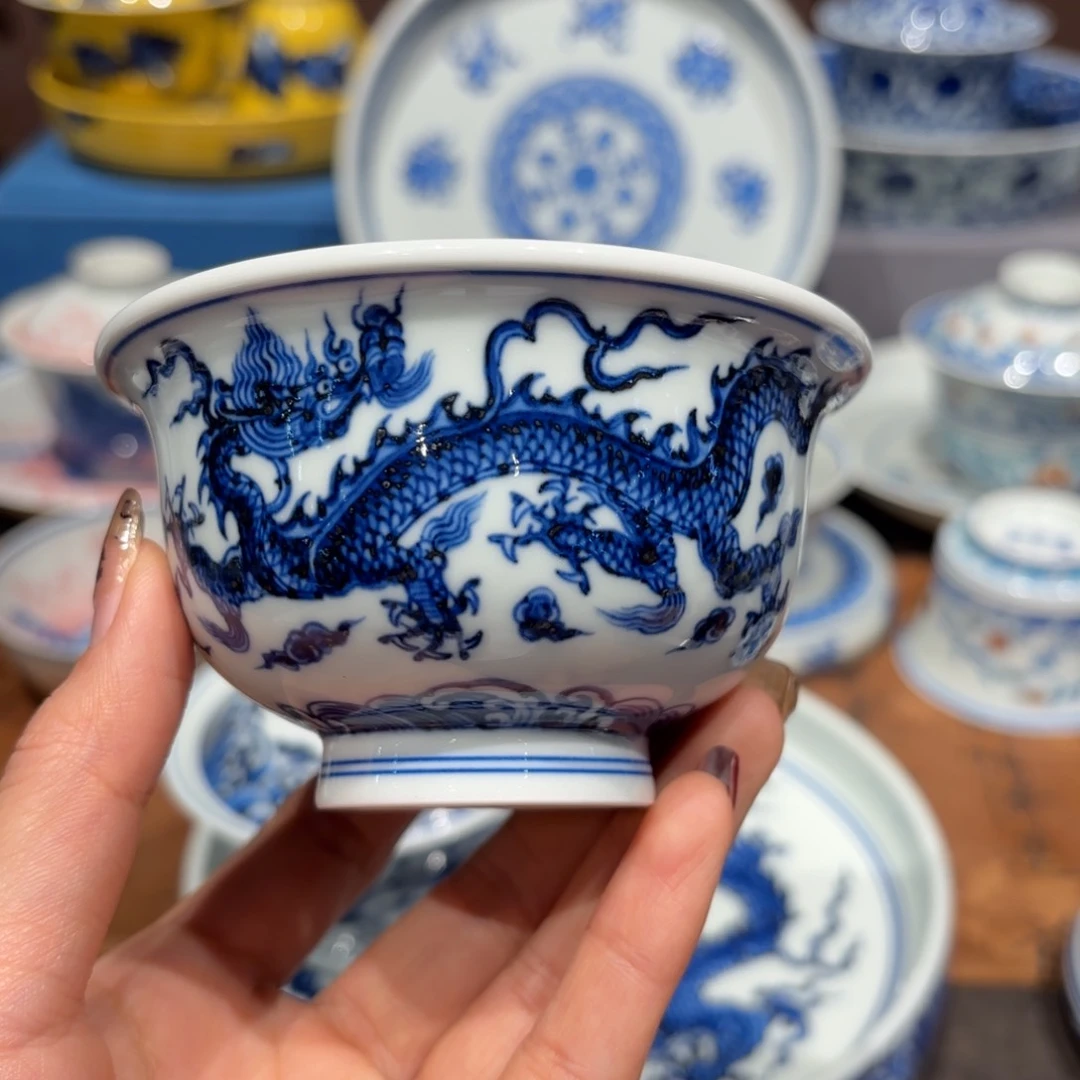 瓷片手工手绘陶瓷茶具