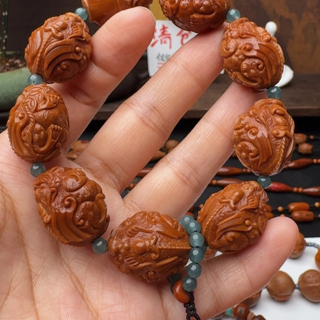 橄榄核手串/手链1.9铁，招财貔貅