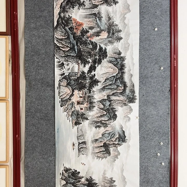 国画手绘国画云峰千里秀