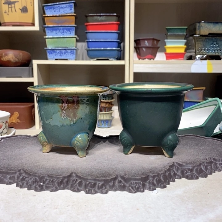 紫砂花盆瑕疵9-10.5。。磕盆口