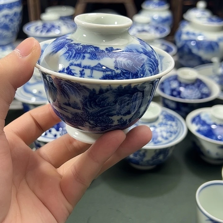 ****辰柴窑工笔山水两才
