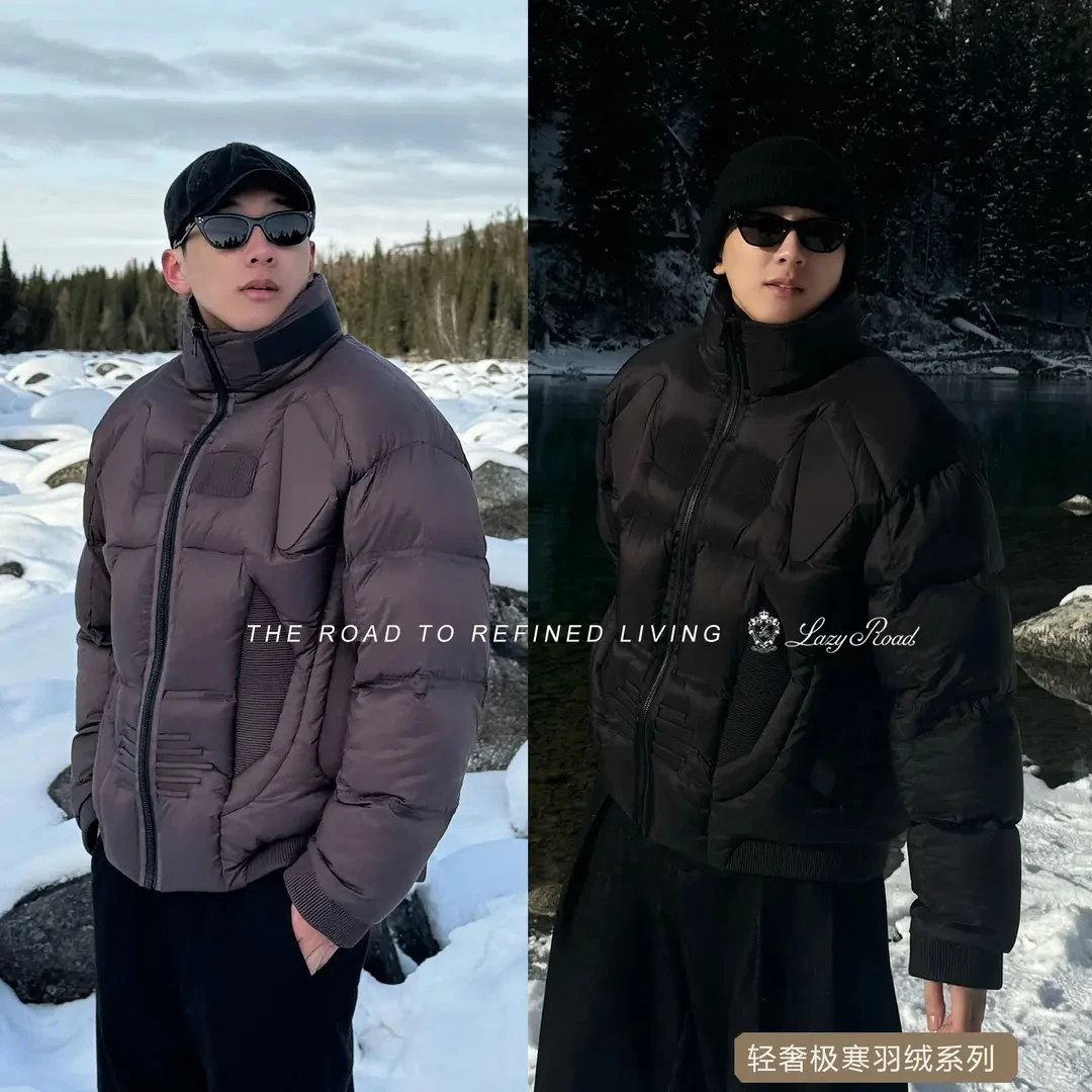"泰坦3.0” 老钱风泡芙高定系列 极寒羽绒服男冬季轻奢极简风外套