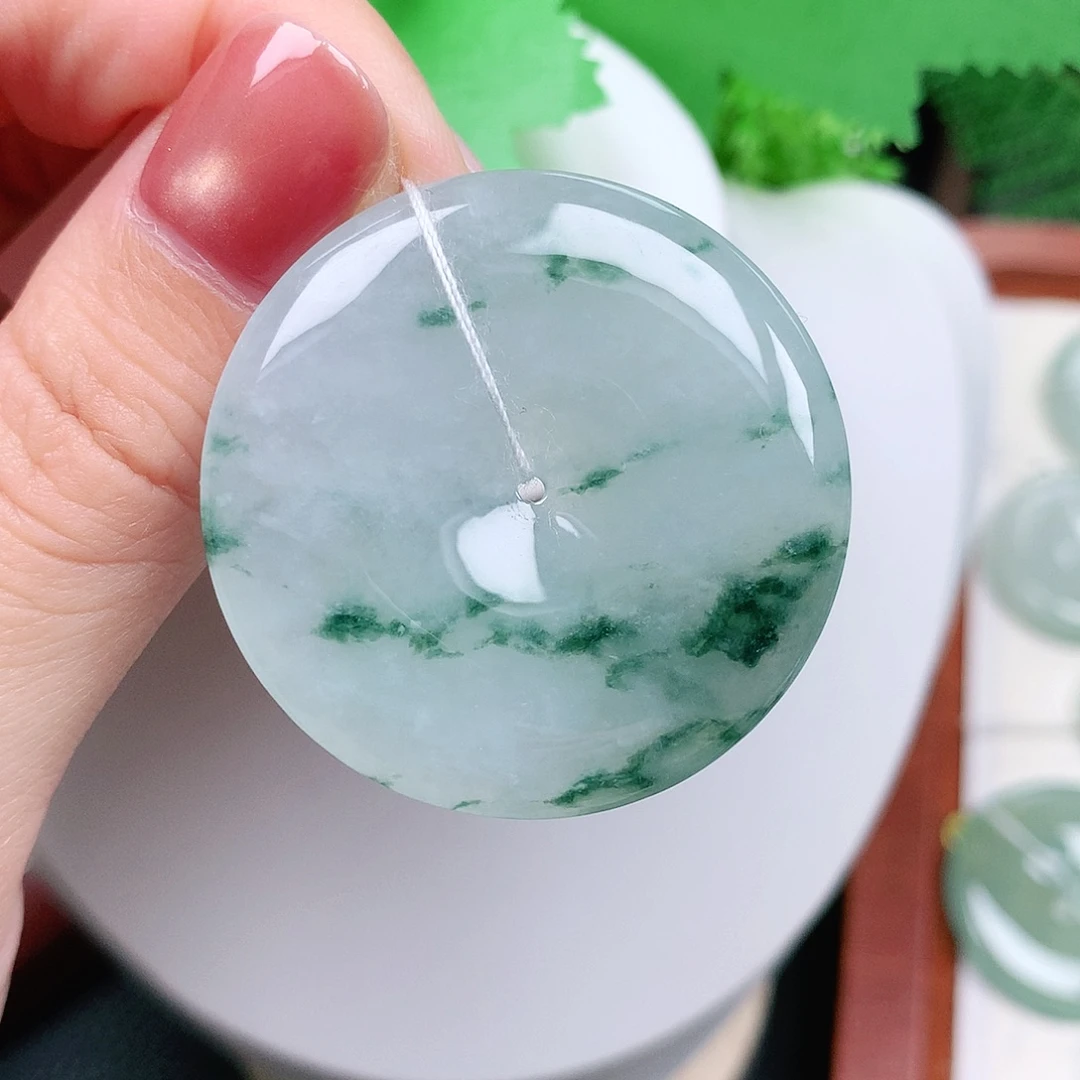 翡翠未镶嵌颈饰平安39-5.7