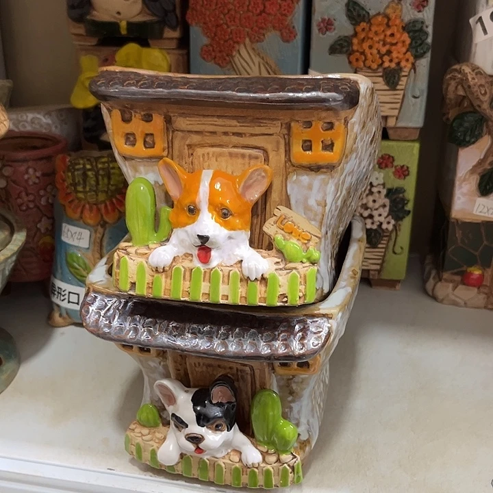 粗陶材质多肉花盆