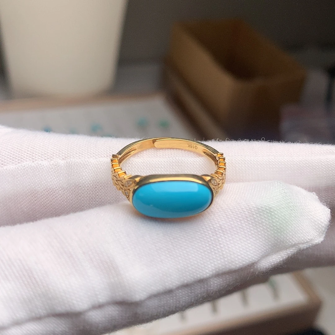 18K金镶嵌绿松石珠宝奇石