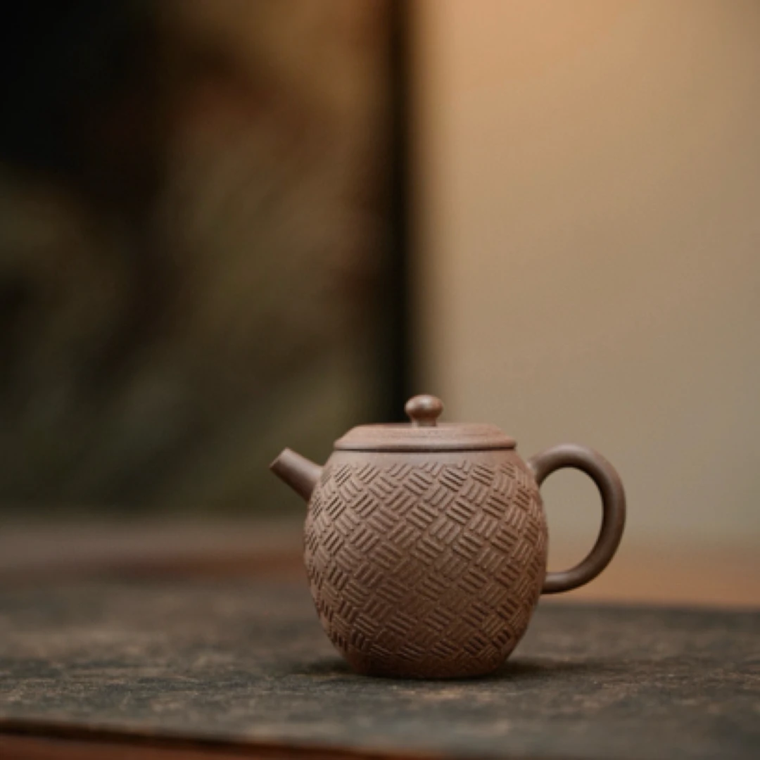 席纹古陶 紫砂壶 原矿老段泥/150cc左右