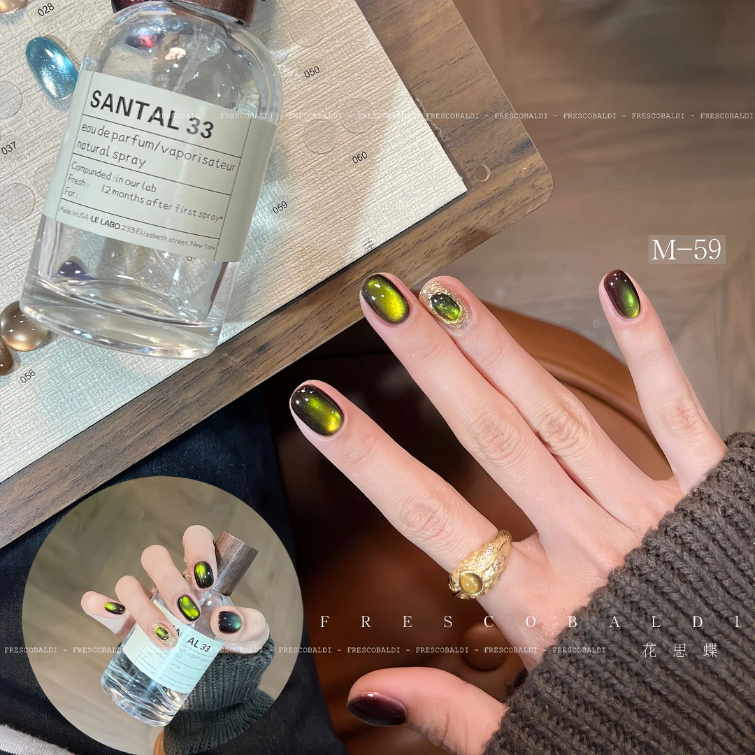 M-59猫眼胶 花思蝶小银罐5g 猫眼甲油胶（不送磁铁）