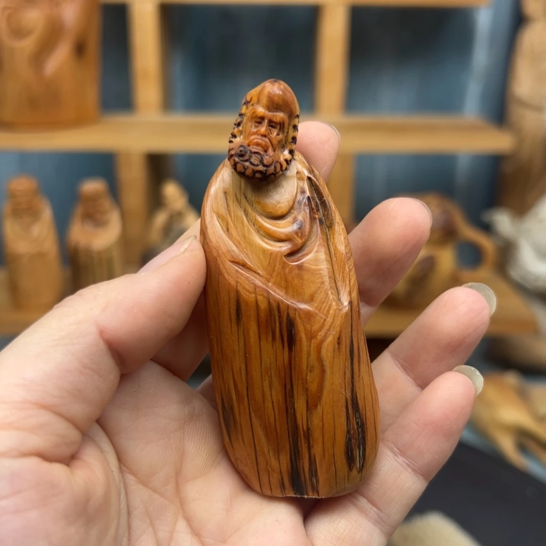 木崖柏木摆件手把件