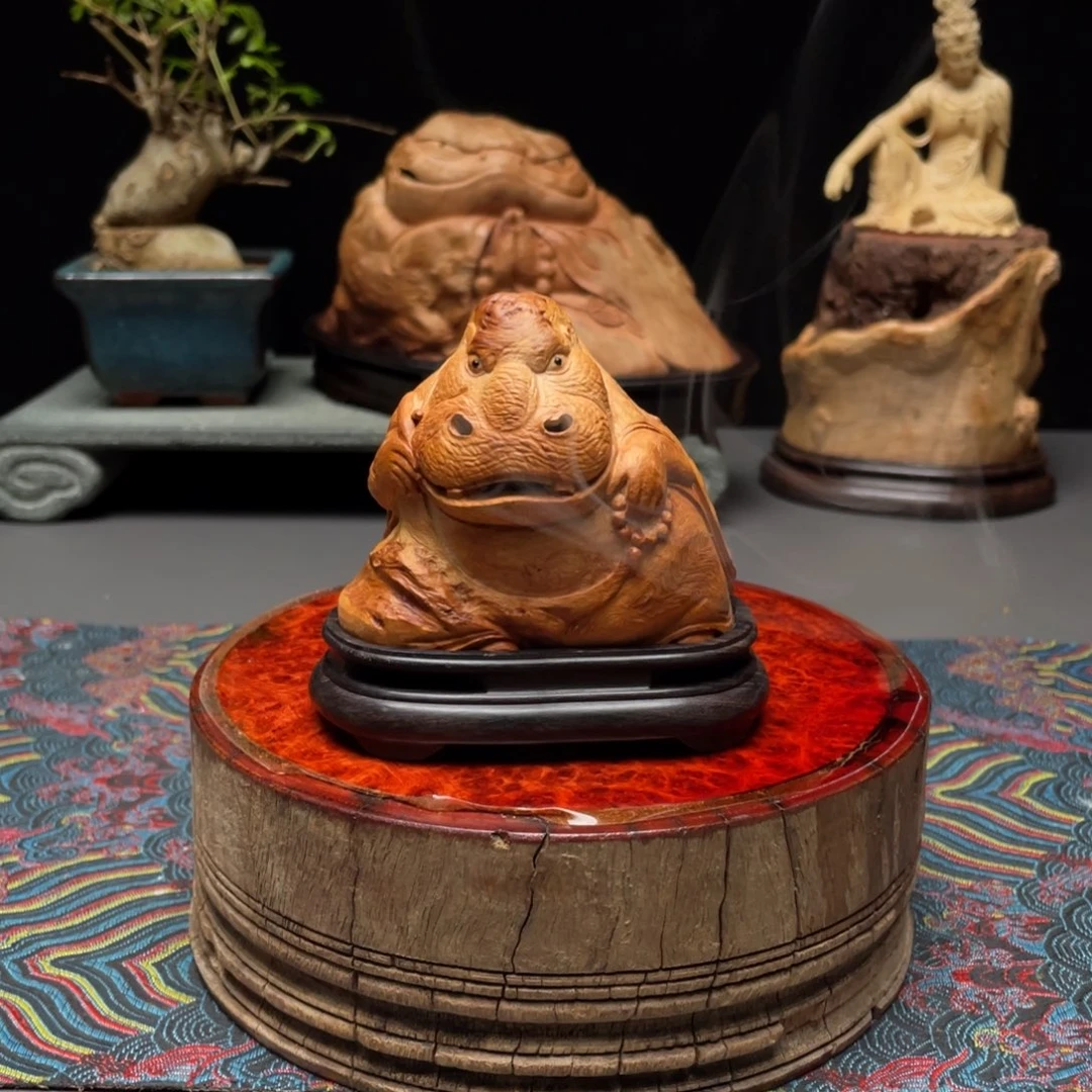 正***8香榧木河马荔枝木香炉