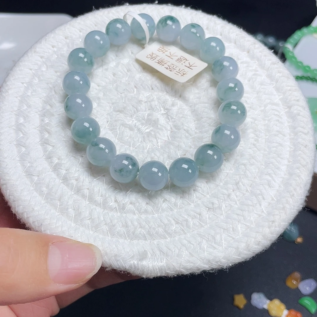 翡翠未镶嵌手链天然缅甸翡翠A货卡10