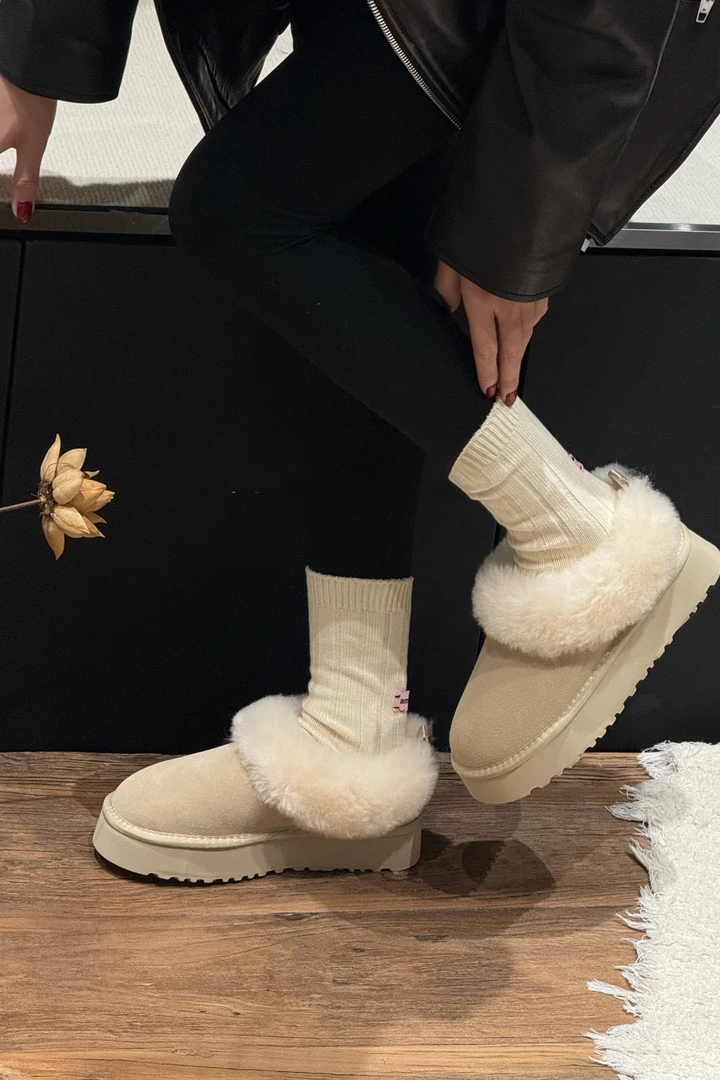 ‘告白夜’4.5｜冬季新款时尚毛绒厚里棉鞋韩版百搭保暖短筒雪地靴