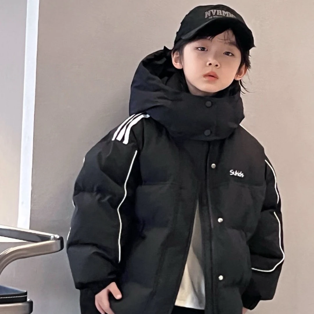 （只有2天无理由）冬款羽绒服拼色连帽霖霖小猪